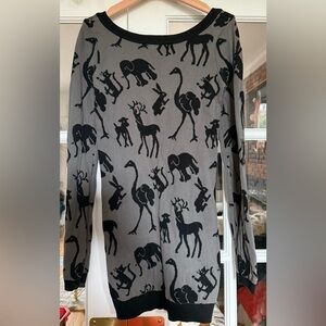 Adorable Betsey Johnson Sweater Dress/Long Top. Size Small.